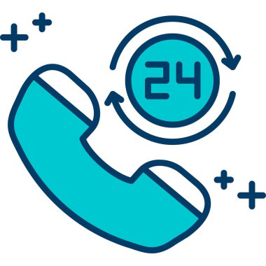 Beyaz arkaplanda hat çağrı merkezi operatörü simgesi. Çağrı merkezi. Müşteri hizmetleri. Merkez desteği. Renkli taslak konsepti. vektör.