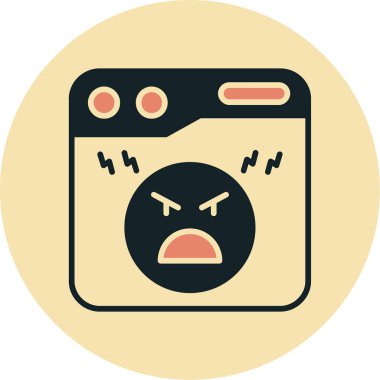 Gaz sobasının çizgi film ikonunun vektör çizimi