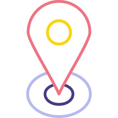 Harita iğnesi. Vektör illüstrasyonu