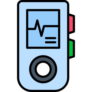 ses aygıtı simgesi renk dış hat vektörü
