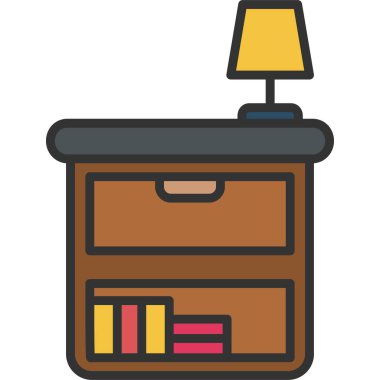 mobilya renkli vektör simgesi