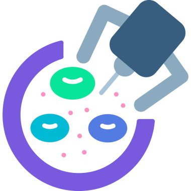 bakteri mikroçip simgesi, özet biçimi