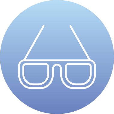 Gözlük. Web simgesi basit illüstrasyon