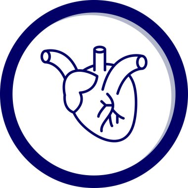 Kalp ikonu vektör illüstrasyonu