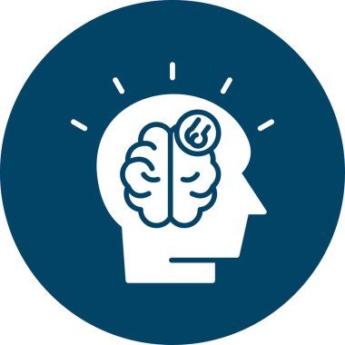 Beyin. Web simgesi basit tasarım