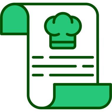 Bıçak vektör çizim tasarımlı şef şapkası