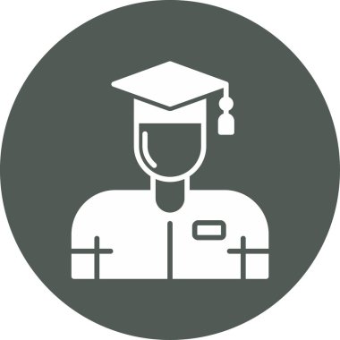 mezuniyet simgesi vektör illüstrasyonu