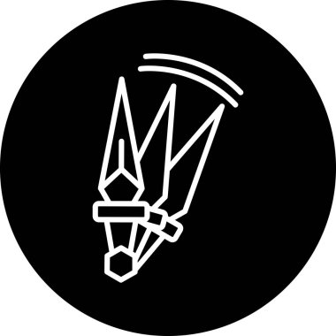 Bir tüy simgesinin vektör illüstrasyonu