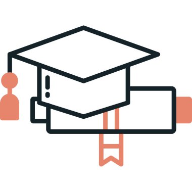 eğitim düzlüğü simgesi, vektör illüstrasyonu.