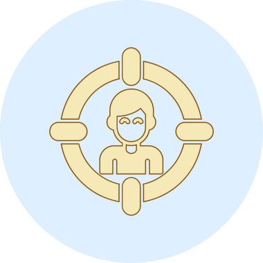 İnsan simgesinin vektör illüstrasyonu