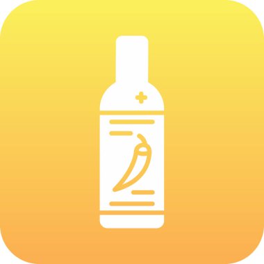 Bir şişe zeytin yağı ikonu vektör illüstrasyonu