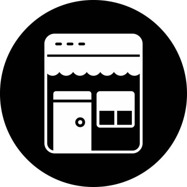 alışveriş simgesi vektör illüstrasyonu