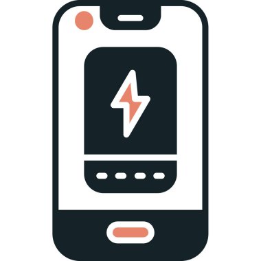 Yıldırım işaretli akıllı telefon.