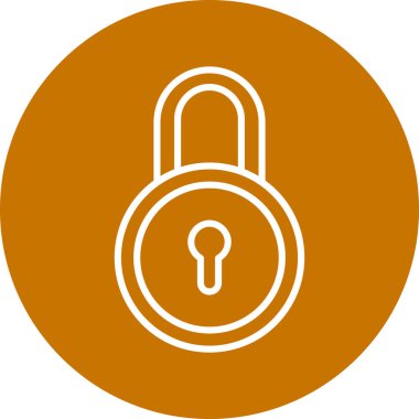 Kilit simgesinin vektör illüstrasyonu