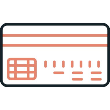 Kredi kartı ikonu vektör illüstrasyonu