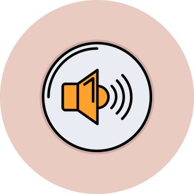 Müzik simgesinin vektör çizimi. Renkli güzel bir işaret. güzel öge müzik simgesi ögesi için de kullanılabilir.