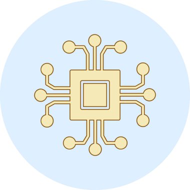 devre kartı teknoloji simgesi vektör illüstrasyon tasarımı