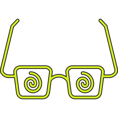 Gözlük ikonu. özet gözlük vektör rengi düz tasarım