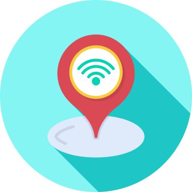 konum simgesi, vektör çizimi