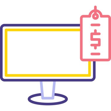 reklam ikonu, basit vektör illüstrasyonu