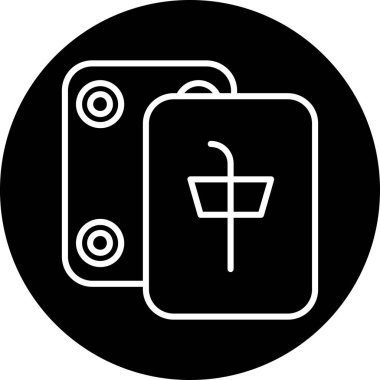 Bir torba simgesinin vektör illüstrasyonu