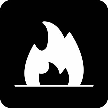 Yangın. Web simgesi basit illüstrasyon