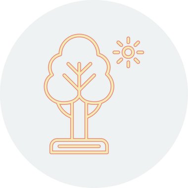 Ağaç simgesinin vektör illüstrasyonu