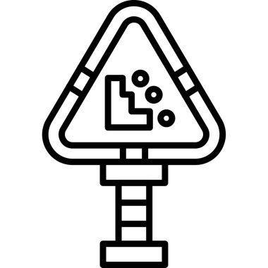 Yol simgesi vektör illüstrasyonu