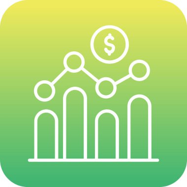 İş ve finans simgesinin vektör illüstrasyonu