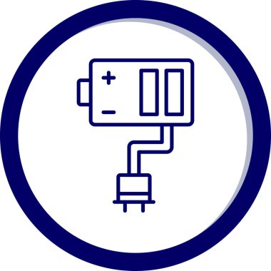 Mavi bir simgenin vektör illüstrasyonu