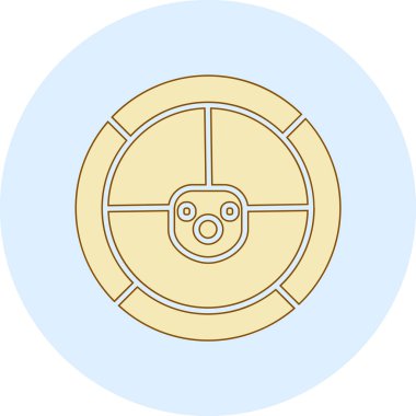 Dairesel testere simgesinin vektör illüstrasyonu