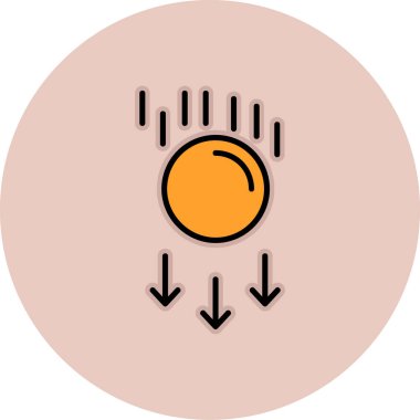 Şirin bir çizgi film top simgesinin vektör çizimi