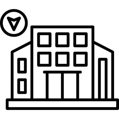 bina simgesi, vektör illüstrasyonu