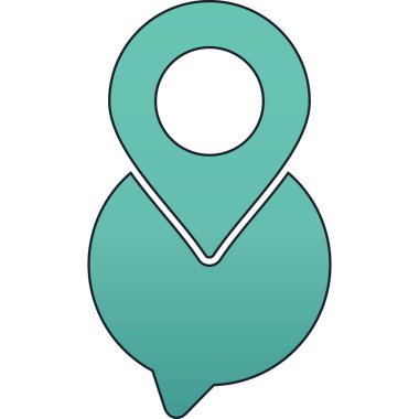 konum simgesi. ana konum haritası yön bulma simgesi. izole edilmiş düz vektör