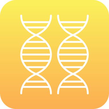 DNA sembolü simgesi, vektör illüstrasyonu