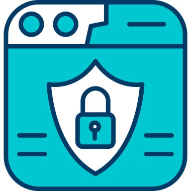 Kilit. Web simgesi basit illüstrasyon