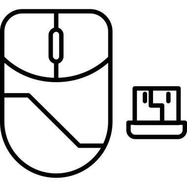 Bilgisayar faresi simgesi. Web için bilgisayar fare vektör simgesinin özet çizimi