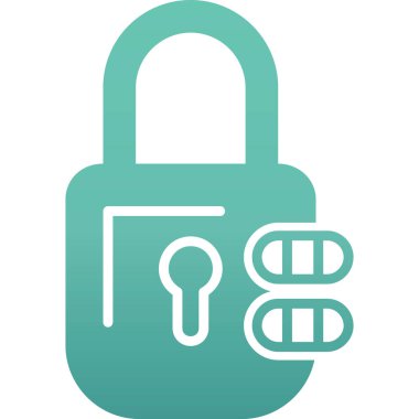 Kilit. Web simgesi basit illüstrasyon