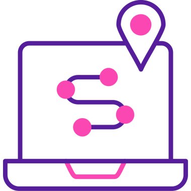 Harita yeri. Web simgesi vektör illüstrasyonu