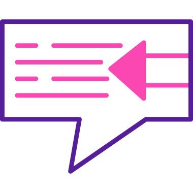 Sohbet ikonu. vektör illüstrasyonu