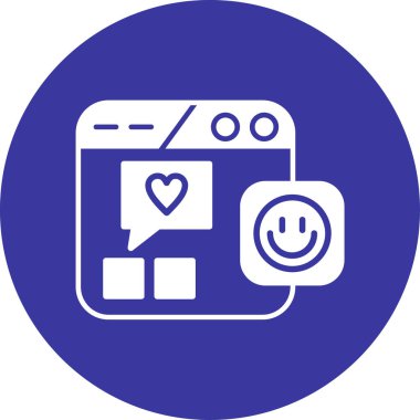 sohbet web simgesi, vektör çizim