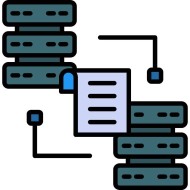 ağ veri simgesi. Basit vektör illüstrasyonu