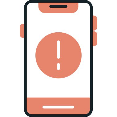 Cep telefonu. Web simgesi basit illüstrasyon