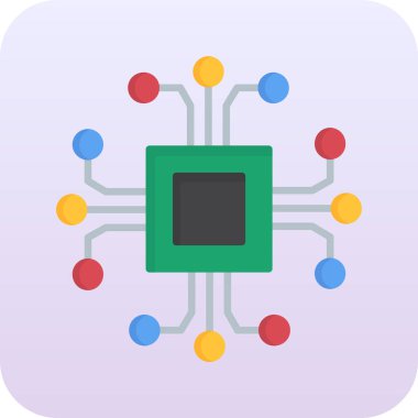 devre kartı simgesi vektör illüstrasyonu