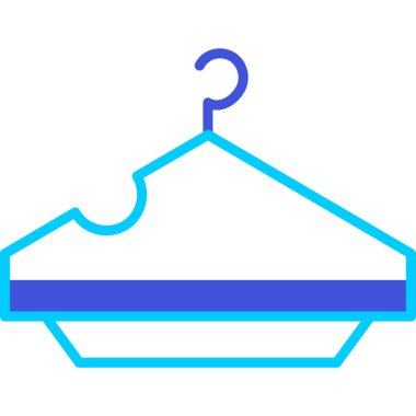 Elbise askısı ikonu. Web için kıyafet vektör simgelerinin özet çizimi