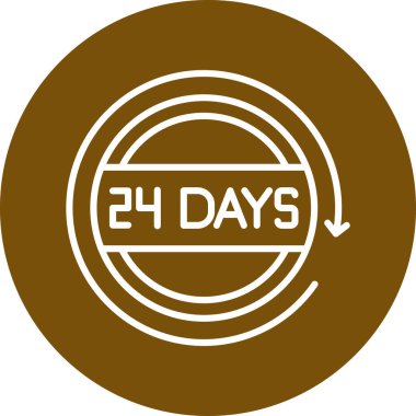 34 gün simge, vektör illüstrasyonu