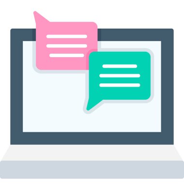 ileti simgesi, vektör illüstrasyonu