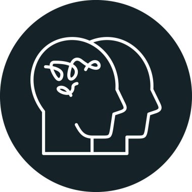 beyin ikonu vektör illüstrasyonu