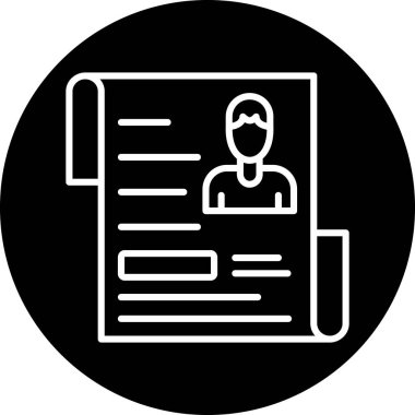 Elinde belge olan bir kadının vektör illüstrasyonu