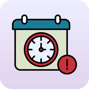 Alarm saat simgesi, vektör illüstrasyon tasarımı